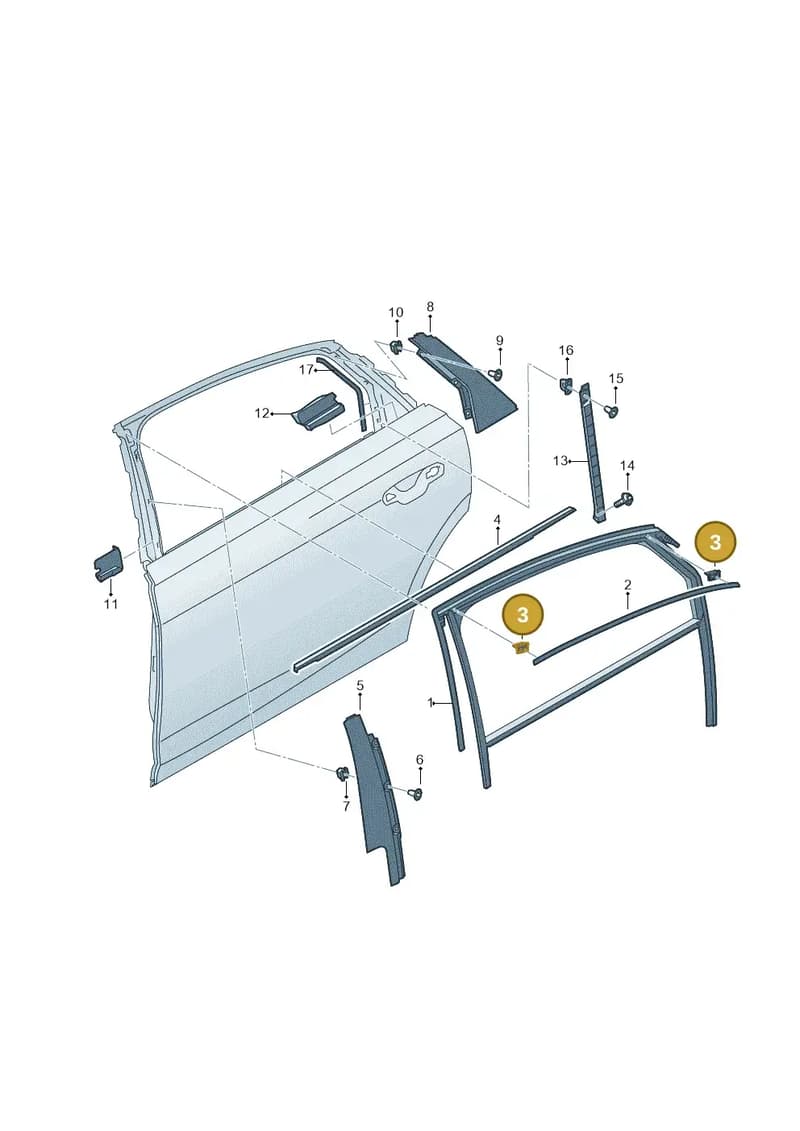 4N0837732C — Audi A8 (2017-2025) diagram 838839400, position 3