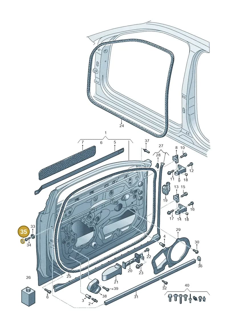 4N0837903 — Audi A8 (2017-2025) diagram 838831100, position 35