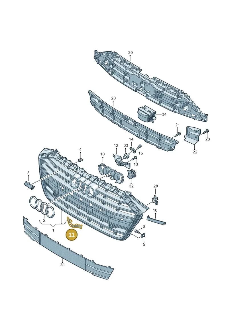 4N0853140CRU6 — Audi A8 (2017-2025) diagram 838853040, position 11
