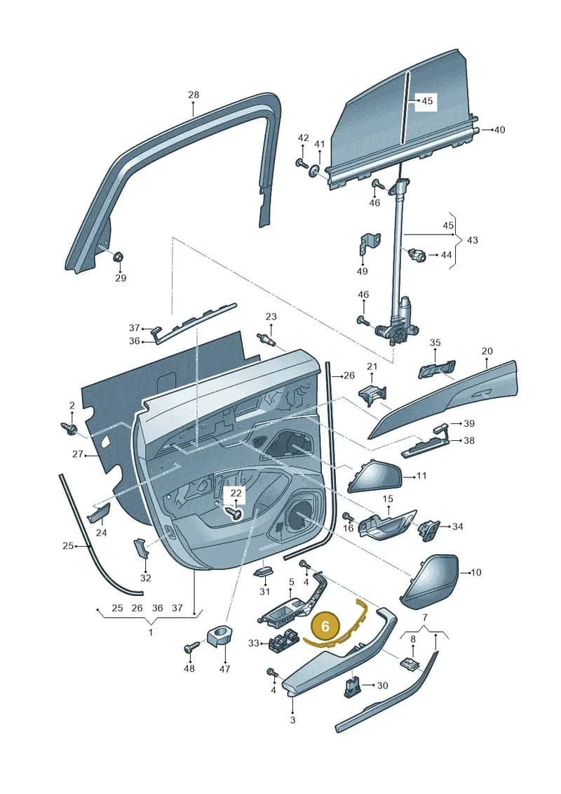 4N0853324 — Audi A8 (2017-2025) diagram 838867420, position 6
