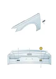 4N0853744E2ZZ Audi Inscription (Chrome 2ZZ)