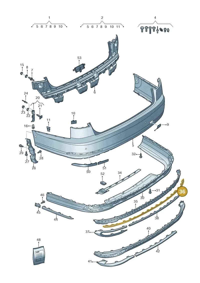 4N0853841A2ZZ — Audi A8 (2017-2025) diagram 838807075, position 36