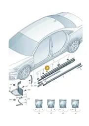 4N0853909A Audi Clip with Gasket