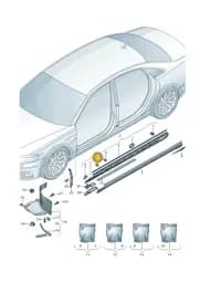 4N0853909 Audi Clip with Gasket