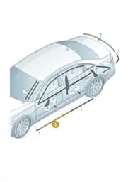 4N0853959BT94 Audi Cover for Door (Black-Glossy T94)