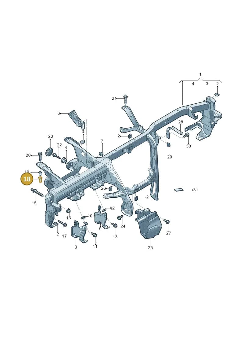 4N0857515A — Audi A6 L 2.0 (2018-) diagram 577857000, position 18