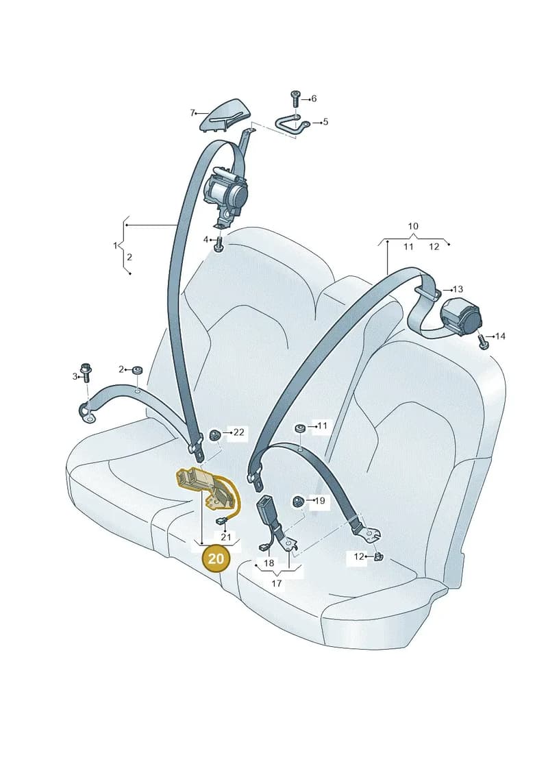 4N0857740ADMNB — Audi A8 (2017-2025) diagram 838857700, position 20