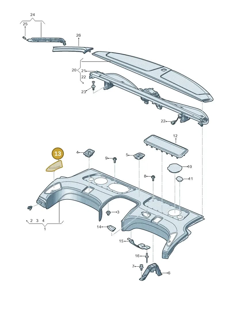 4N08577812FP — Audi A8 (2017-2025) diagram 838863070, position 13