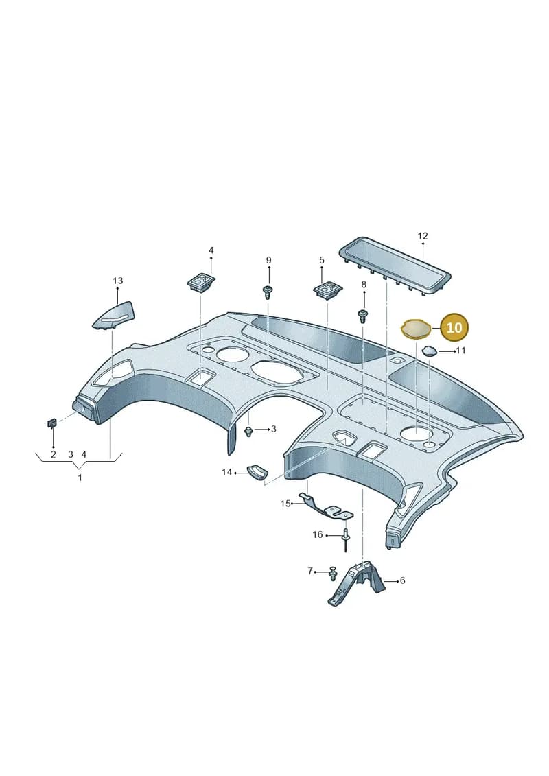 4N0857884 — Audi A8 (2017-2025) diagram 838863050, position 10