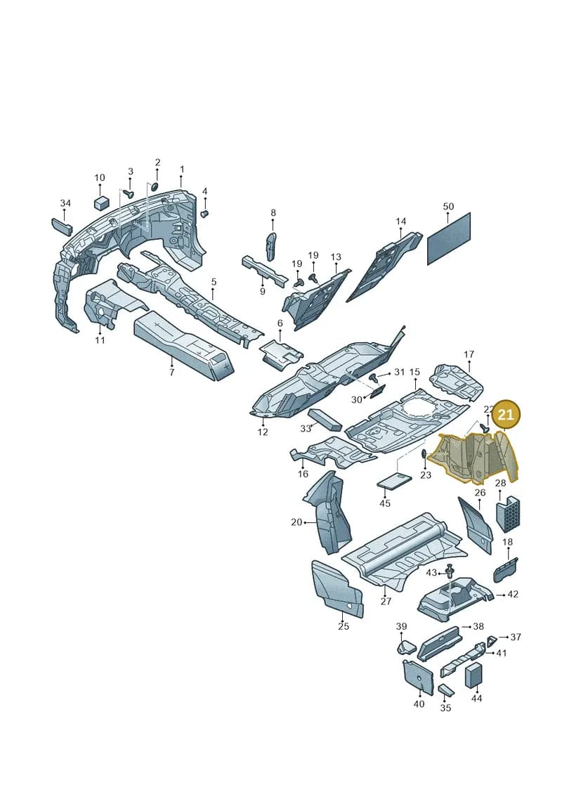 4N0863422B — Audi A8 (2017-2025) diagram 838863200, position 21