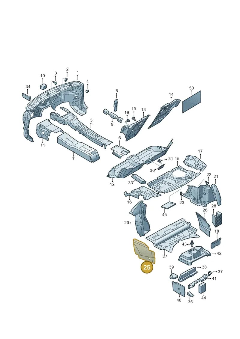 4N0863433A — Audi A8 (2017-2025) diagram 838863200, position 25
