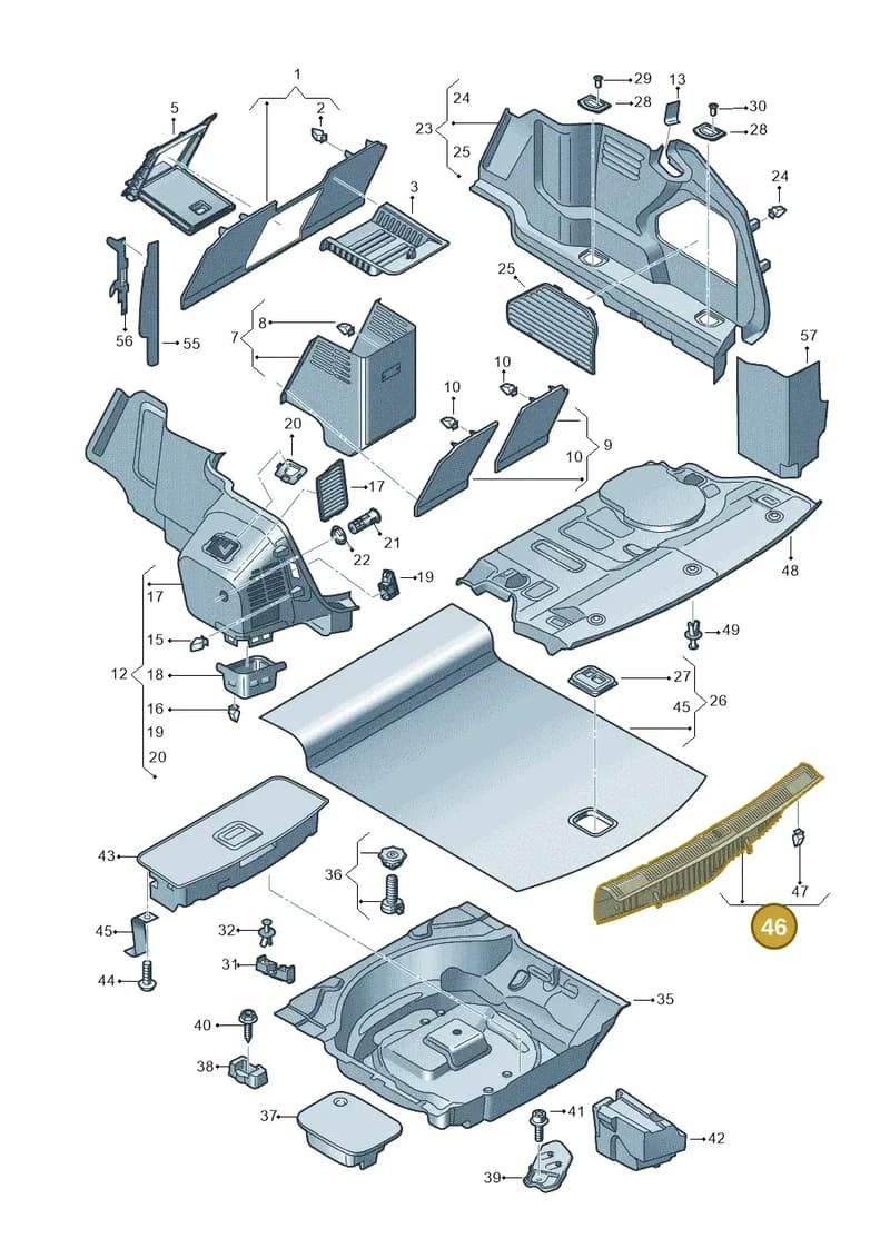 4N08634714PK — Audi A8 (2017-2025) diagram 838863800, position 46