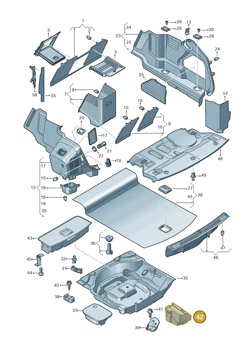 4N0863496 — Audi A8 (2017-2025) diagram 838863800, position 42