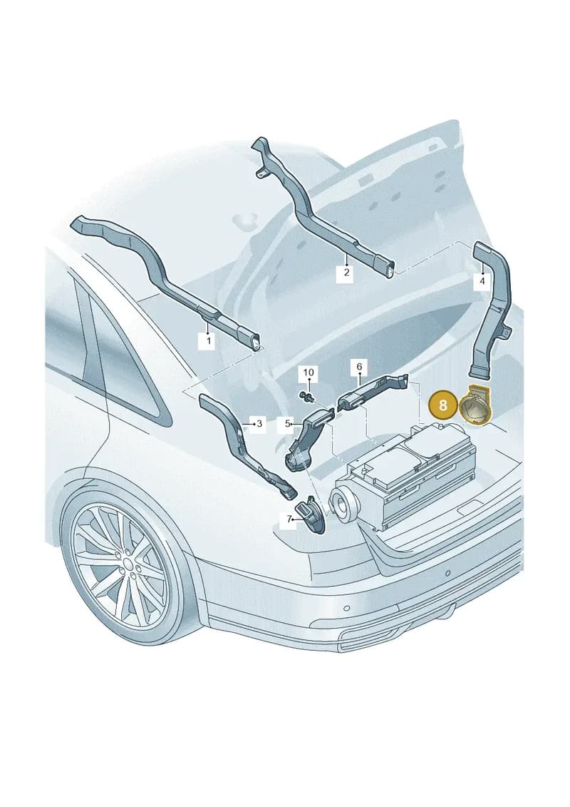 4N0863530 — Audi A8 (2017-2025) diagram 838863095, position 8