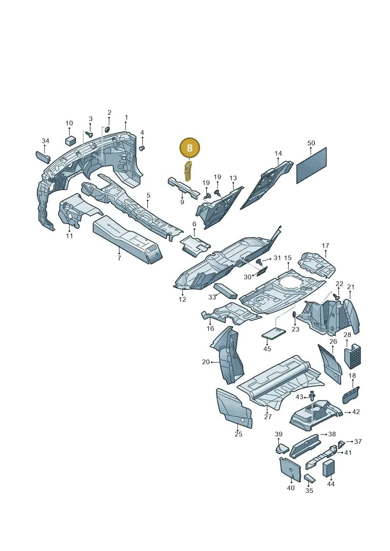 4N0863802A — Audi A8 (2017-2025) diagram 838863200, position 8