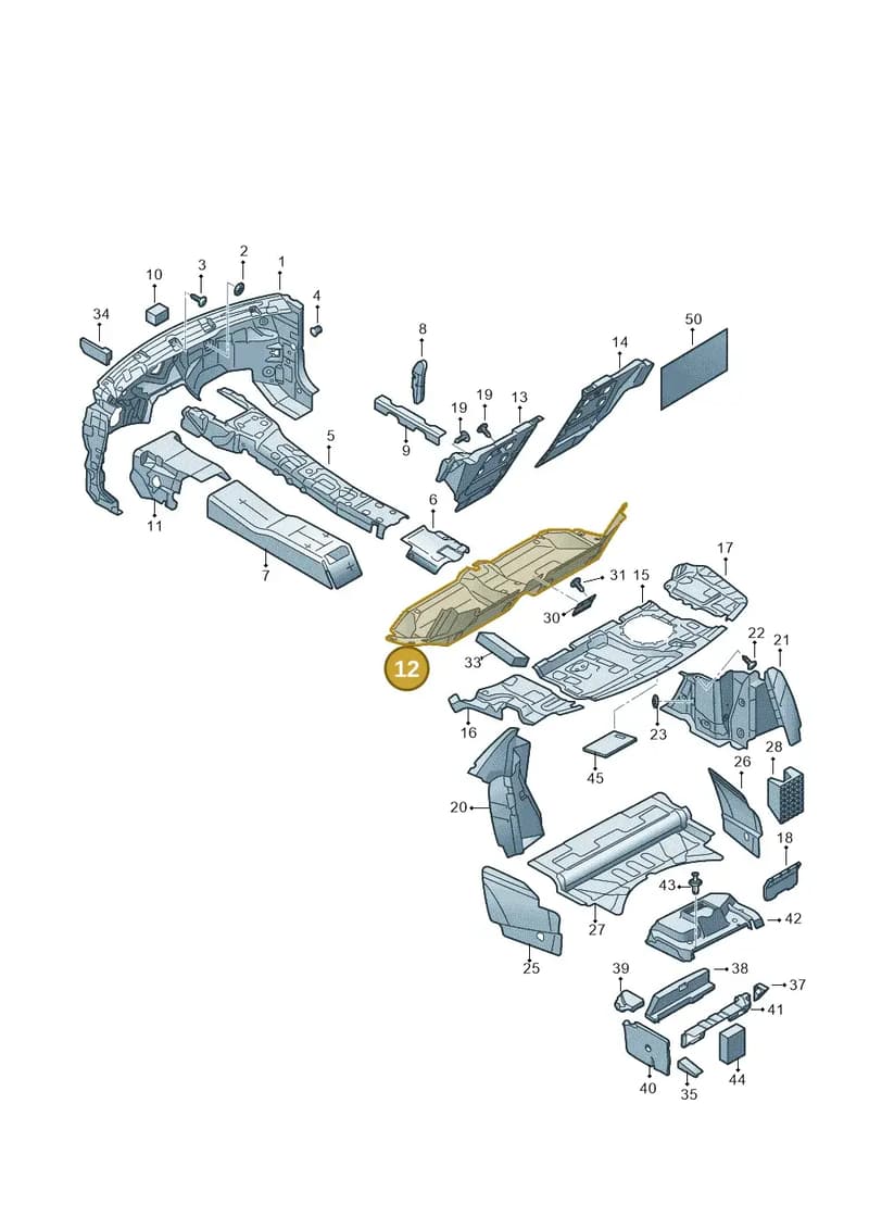 4N0863803G — Audi A8 (2017-2025) diagram 838863200, position 12