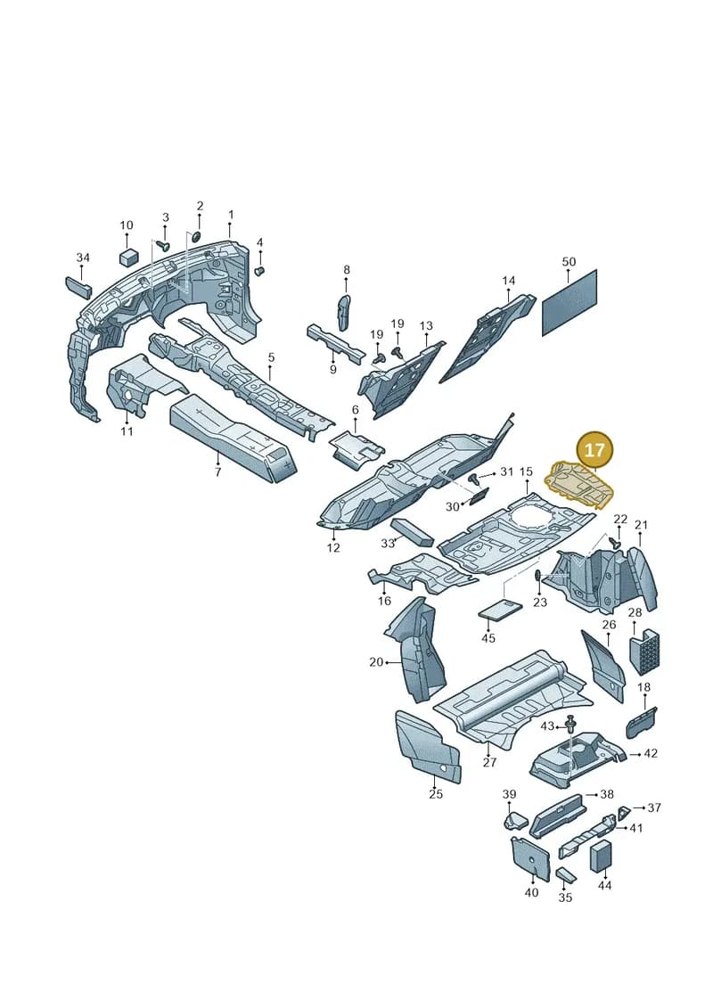 4N0863830A — Audi A8 (2017-2025) diagram 838863200, position 17