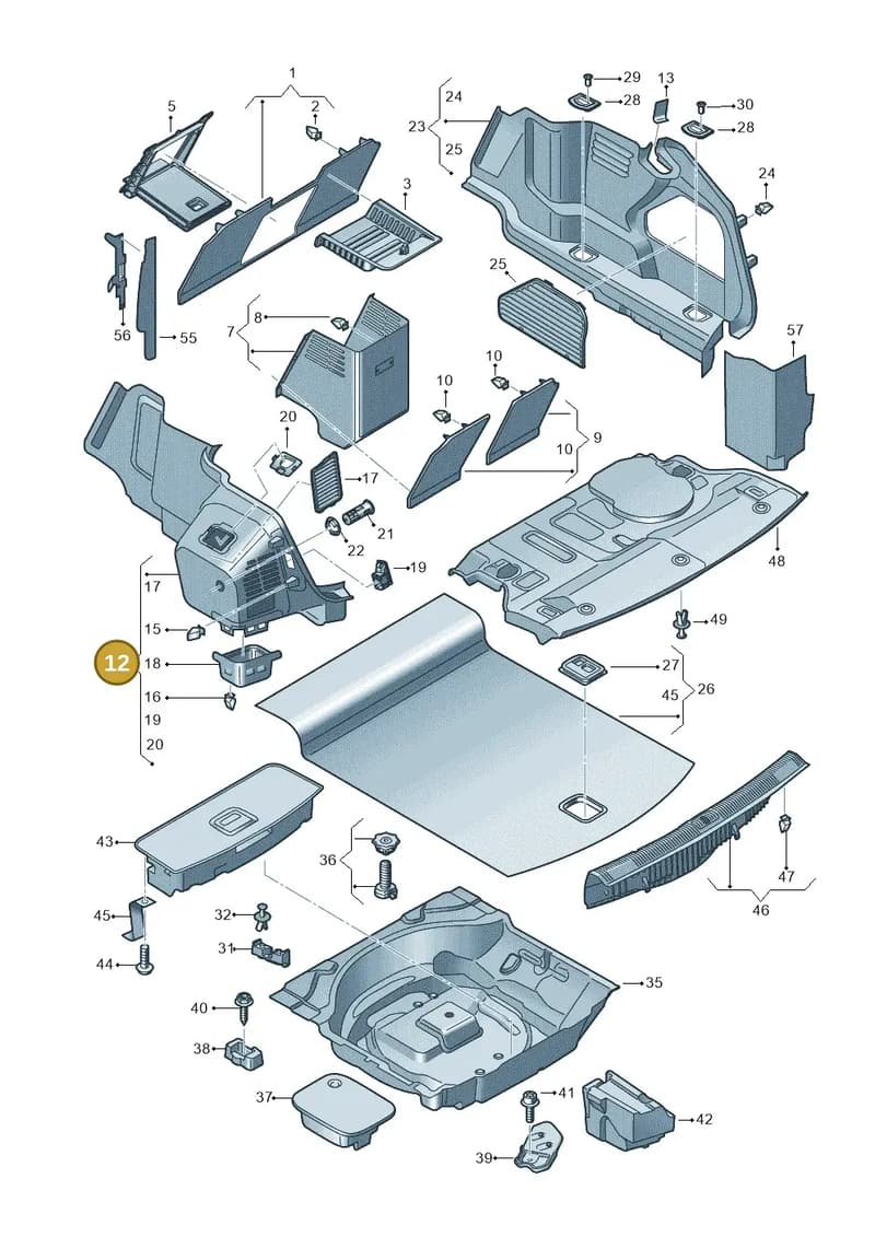 4N0863879P9X7 — Audi A8 (2017-2025) diagram 838863800, position 12