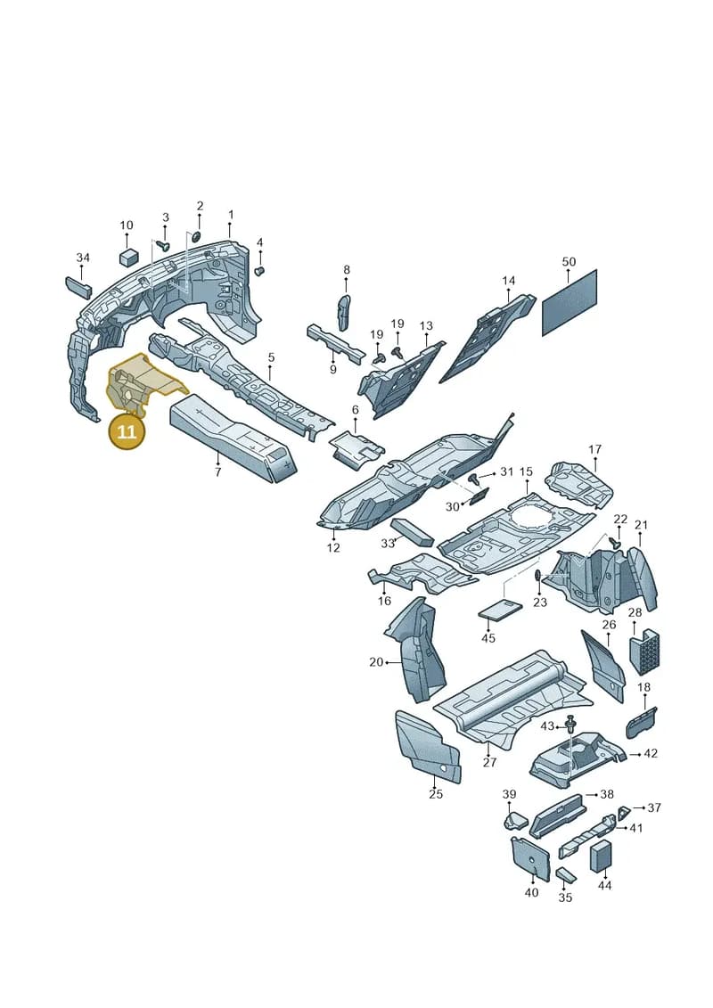 4N0863913B — Audi A8 (2017-2025) diagram 838863200, position 11