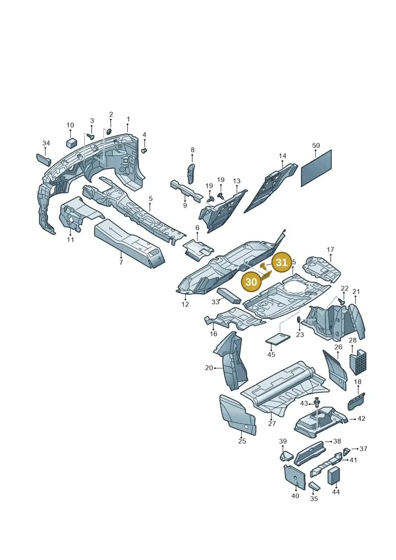 4N0863960C — Audi A8 (2017-2025) diagram 838863200, position 30+31