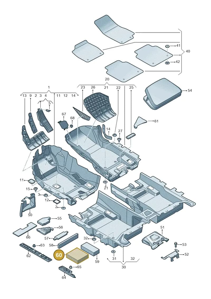 4N0864750 — Audi A8 (2017-2025) diagram 838863000, position 60