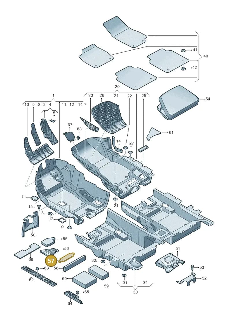 4N0864772A — Audi A8 (2017-2025) diagram 838863000, position 57