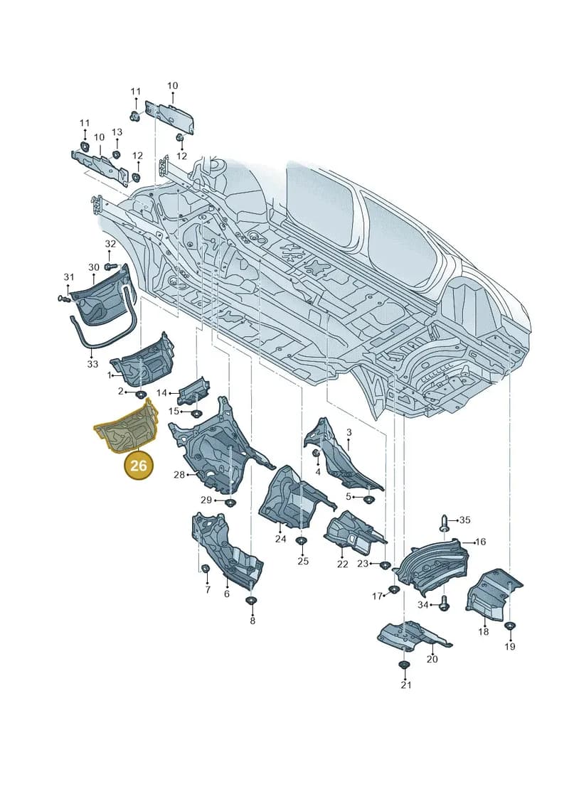 4N0864831G — Audi A8 (2017-2025) diagram 838825500, position 26
