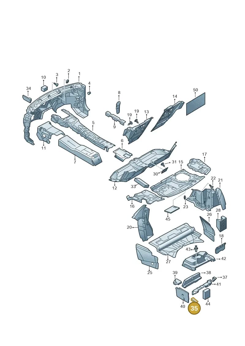 4N0867454 — Audi A8 (2017-2025) diagram 838863200, position 35