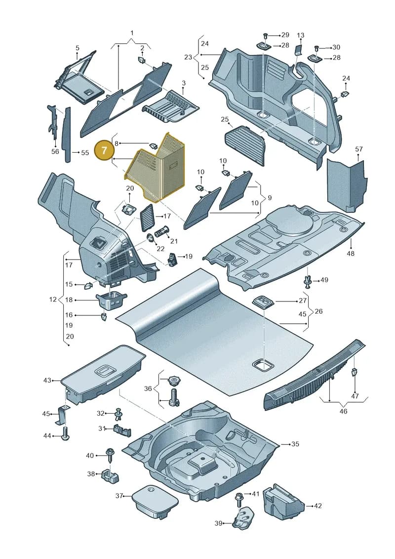 4N0867745C9X7 — Audi A8 (2017-2025) diagram 838863800, position 7
