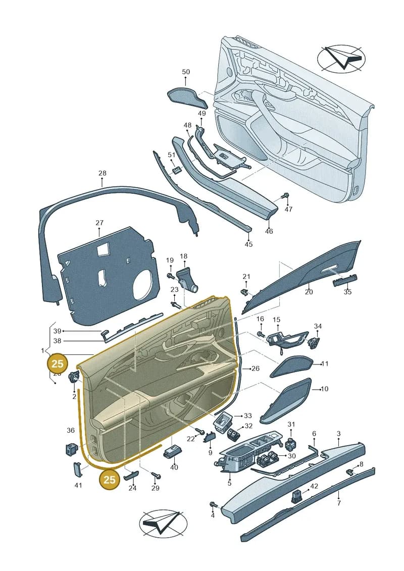 4N0867911 — Audi A8 (2017-2025) diagram 838867000, position 25