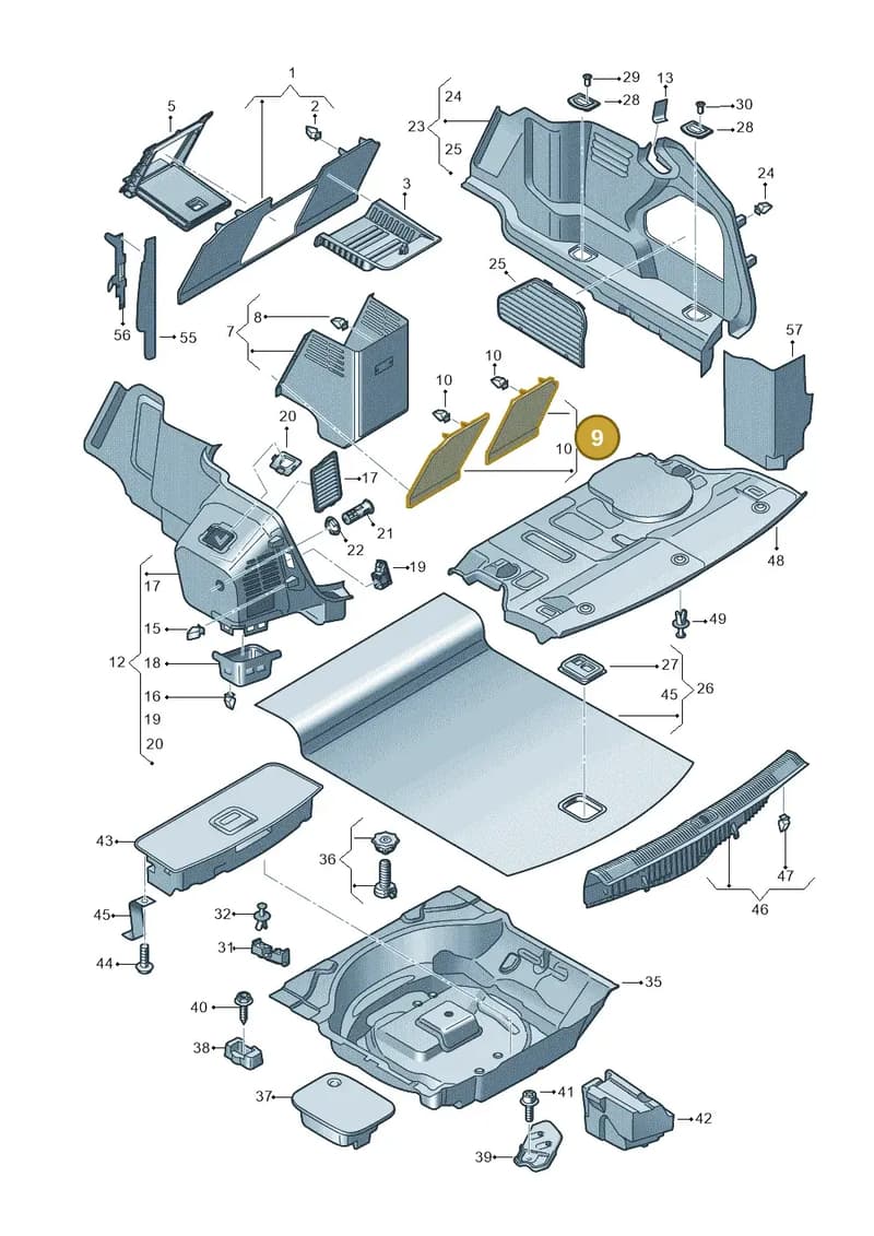 4N0867992B9X7 — Audi A8 (2017-2025) diagram 838863800, position 9