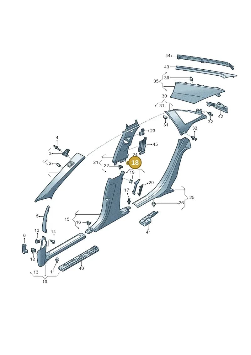 4N0868144B3Q7 — Audi A8 (2017-2025) diagram 838867650, position 18