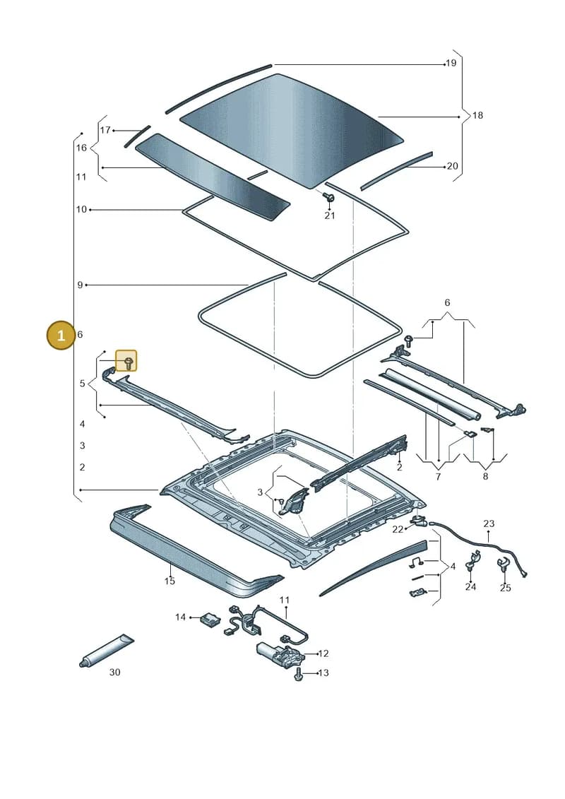 4N0877049 — Audi A8 (2017-2025) diagram 838877000, position 1