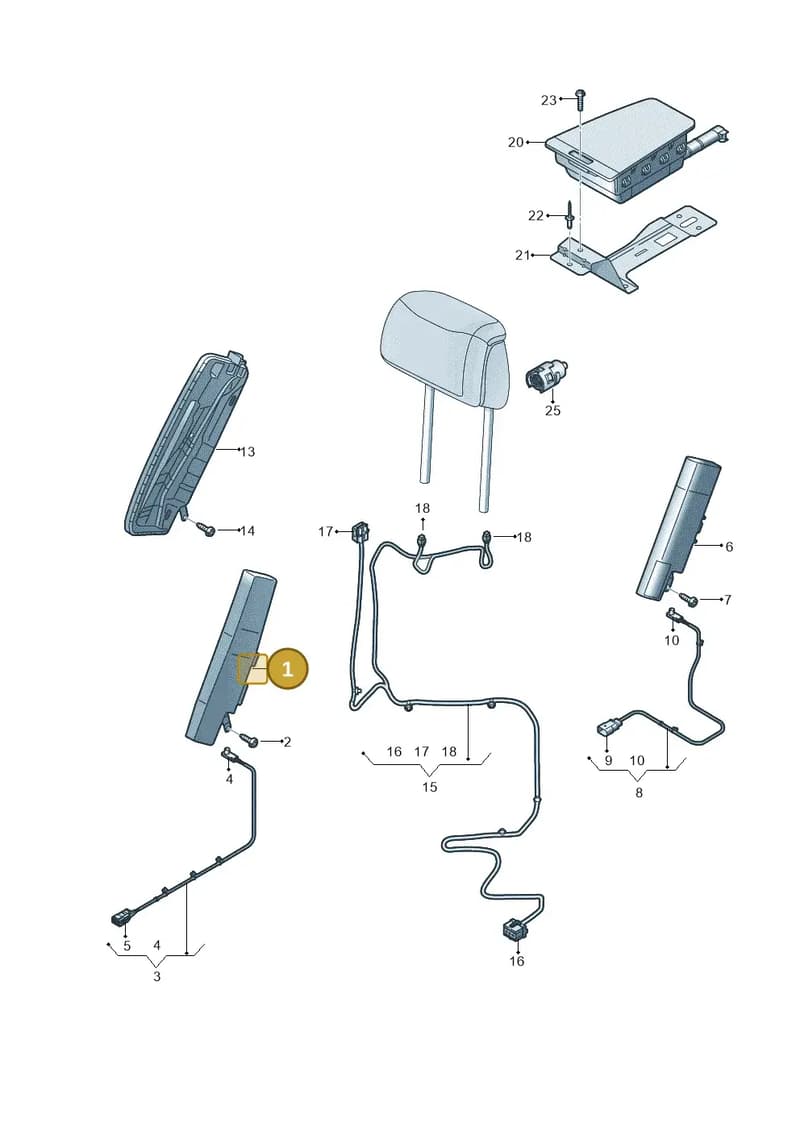 4N0880242K — Audi A8 (2017-2025) diagram 838880020, position 1