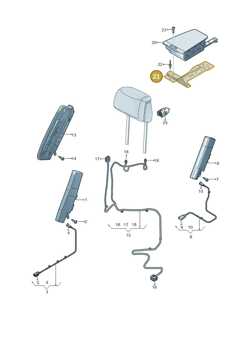 4N0880273 — Audi A8 (2017-2025) diagram 838880020, position 21