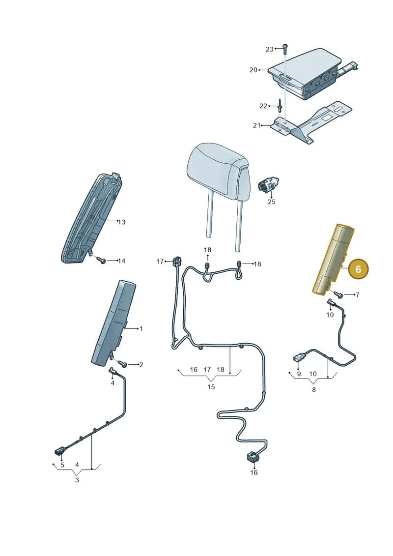 4N0880442H — Audi A8 (2017-2025) diagram 838880020, position 6