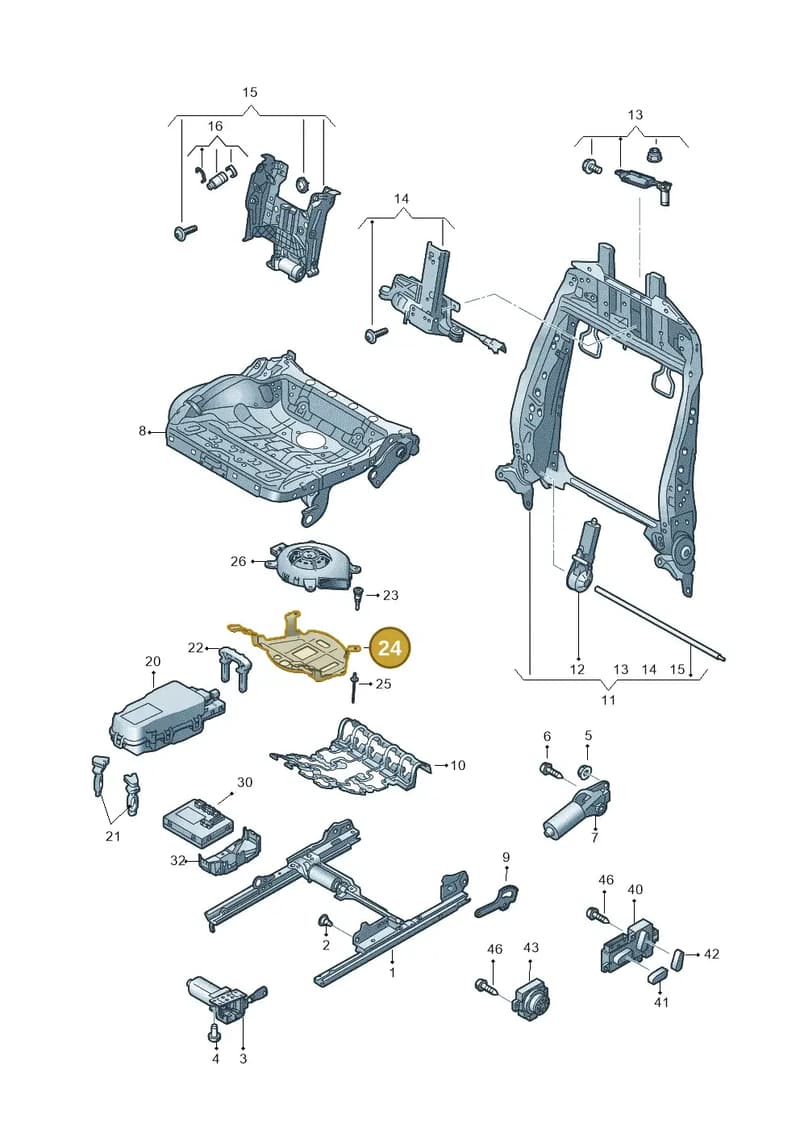 4N0881367 — Audi A8 (2017-2025) diagram 838959200, position 24