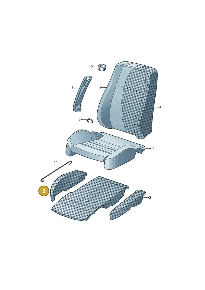 4N0881551 — Audi A8 (2017-2025) diagram 838881610, position 3