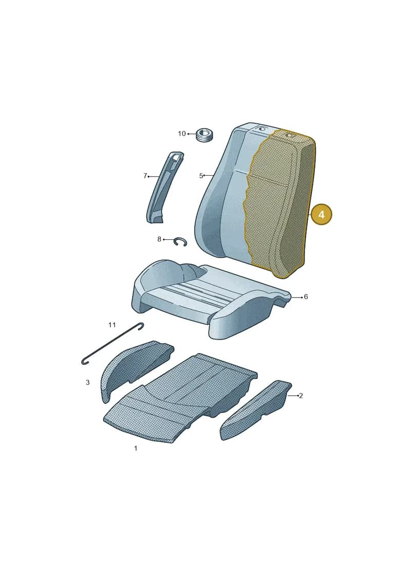 4N0881776F — Audi A8 (2017-2025) diagram 838881610, position 4
