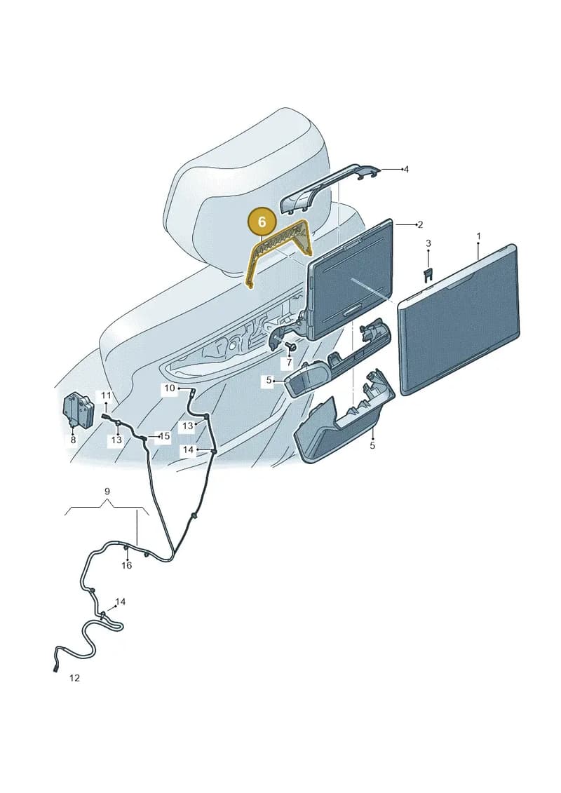 4N08826576PS — Audi A8 (2017-2025) diagram 838088360, position 6
