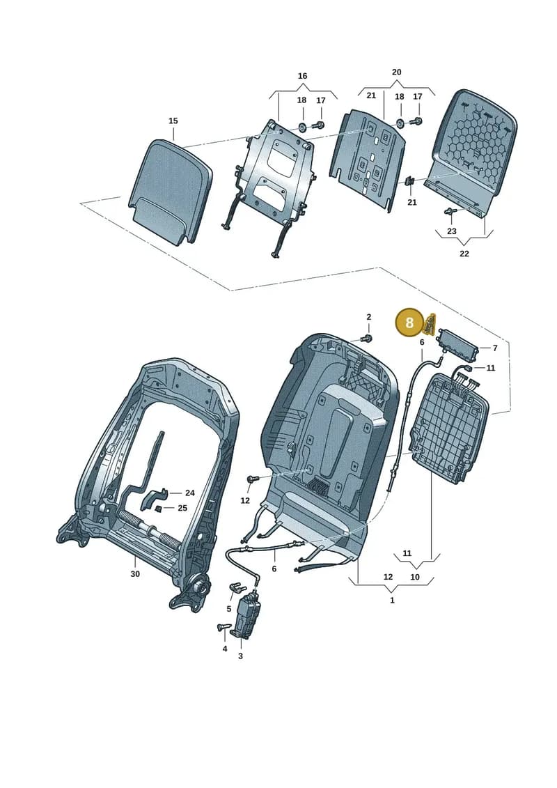 4N0882829B — Audi A8 (2017-2025) diagram 838881051, position 8