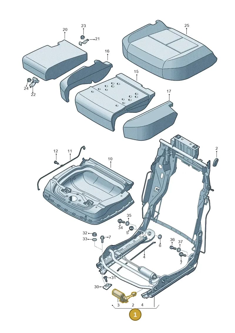 4N0885142 — Audi A8 (2017-2025) diagram 838885100, position 1