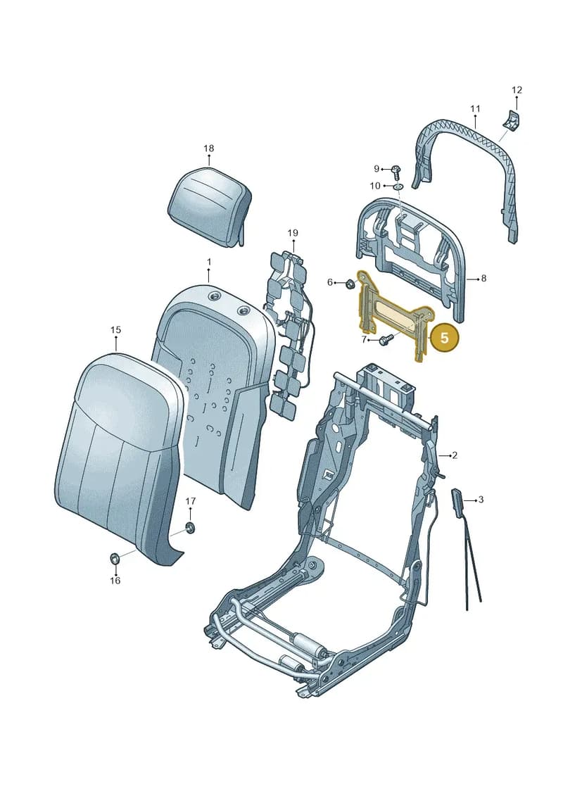4N0885153A — Audi A8 (2017-2025) diagram 838885600, position 5