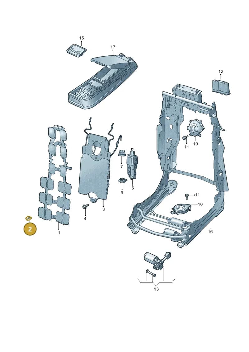 4N0885313 — Audi A8 (2017-2025) diagram 838959250, position 2