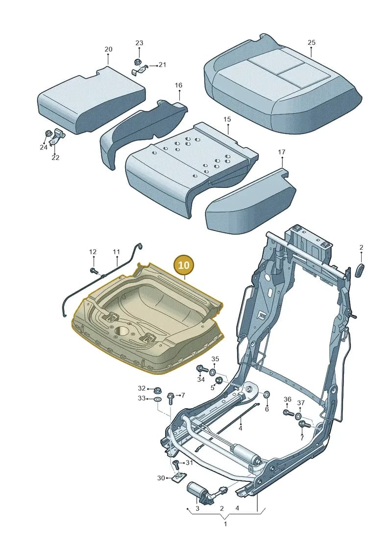 4N0885322B — Audi A8 (2017-2025) diagram 838885100, position 10