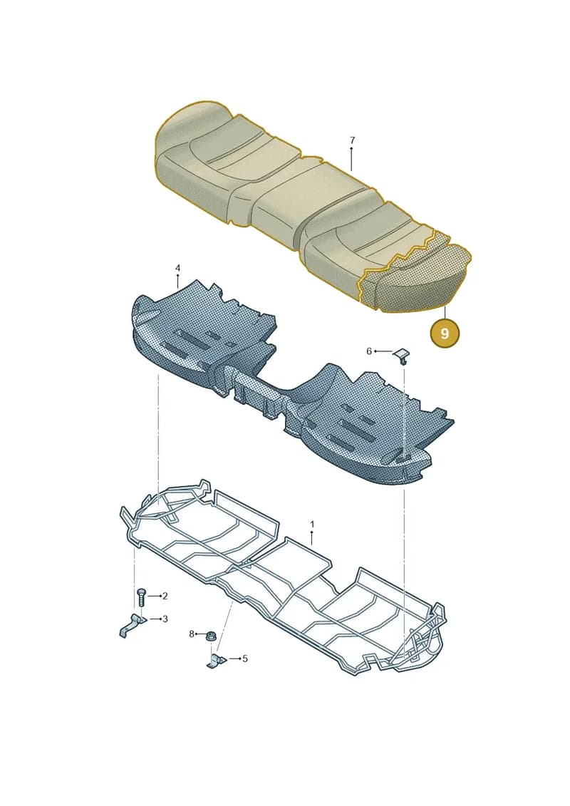 4N0885375A — Audi A8 (2017-2025) diagram 696885200, position 9