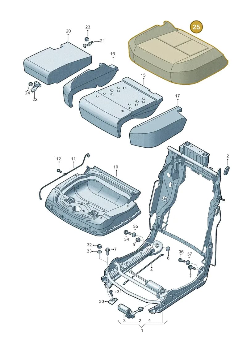 4N0885406DMPG — Audi A8 (2017-2025) diagram 838885100, position 25