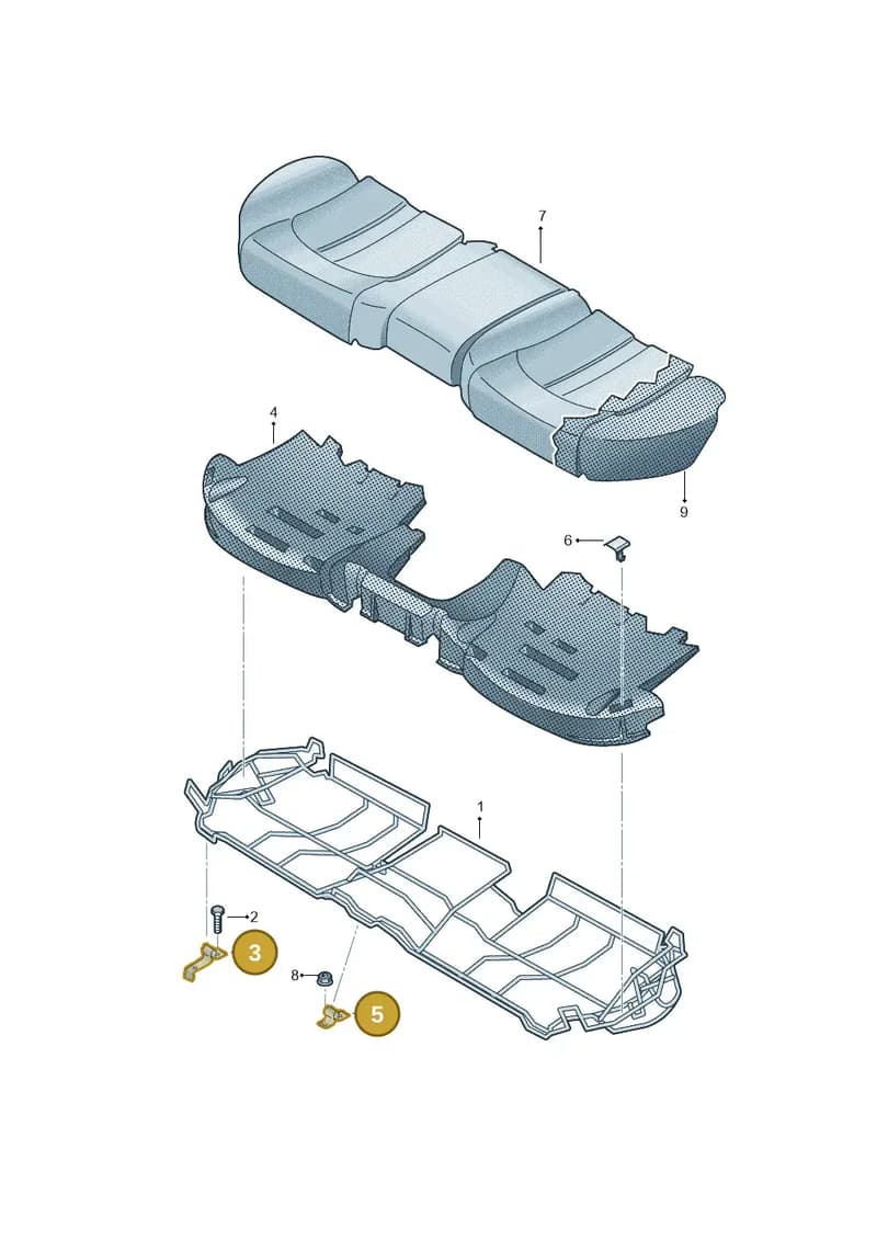 4N0885493 — Audi A8 (2017-2025) diagram 696885200, position 3+5