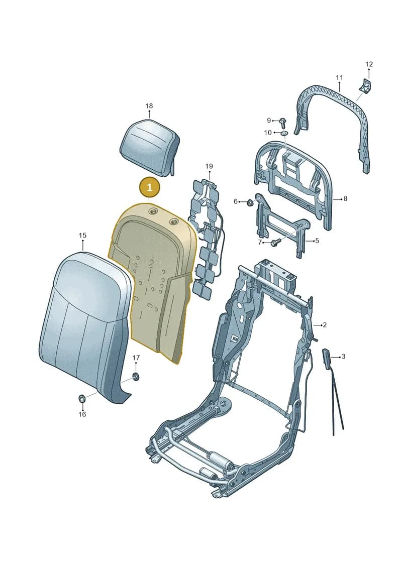 4N0885775D — Audi A8 (2017-2025) diagram 838885600, position 1