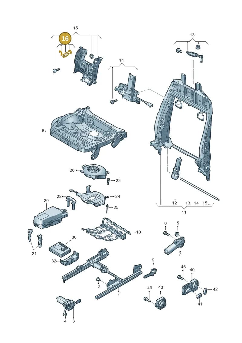 4N0898031 — Audi A8 (2017-2025) diagram 838959200, position 16